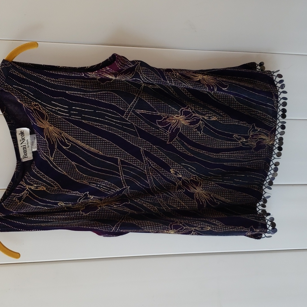 DRESSY BLUE AND GOLD DRESS SHIRT